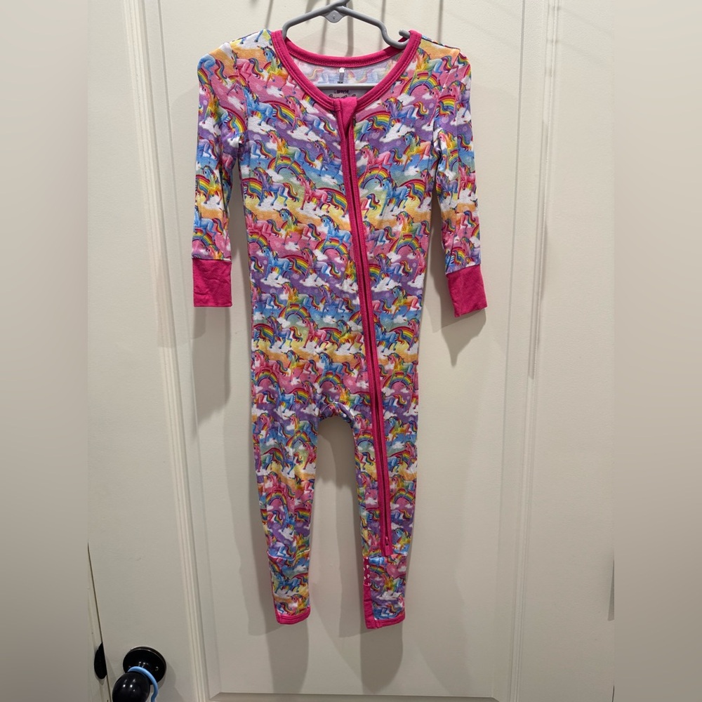 Posh Peanut x Lisa Frank Rainbow Unicorn Footie